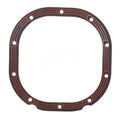 Rear differential cover gasket with red stripe pattern and bolt holes, circular shape