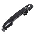 Black exterior door handle with mounting bracket, front left driver-side style.