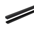 Black plastic sliding door top and bottom track rails, 4 ft