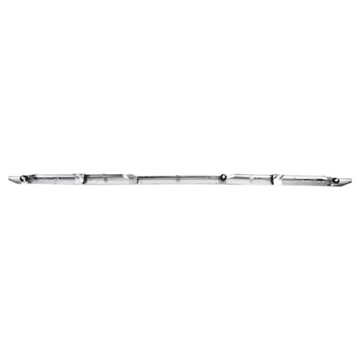 Front lower grille bar showing long silver frame with mounting points.