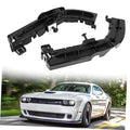 Black front bumper support brackets with mounting screws, left and right set