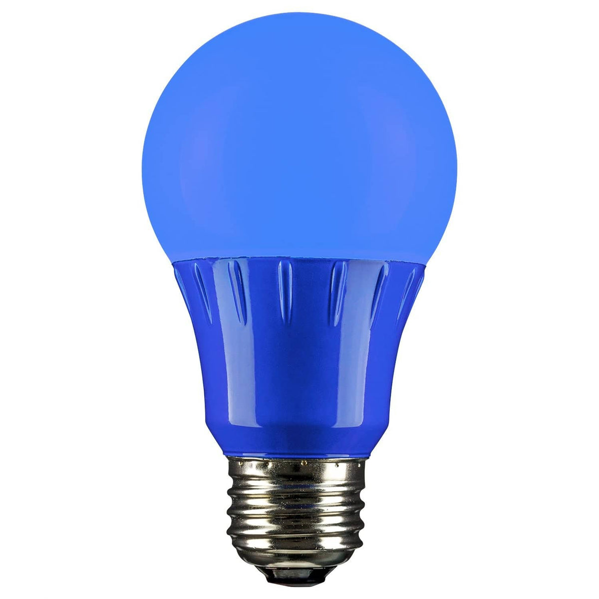 Blue A19 LED light bulb with medium screw base (E26)