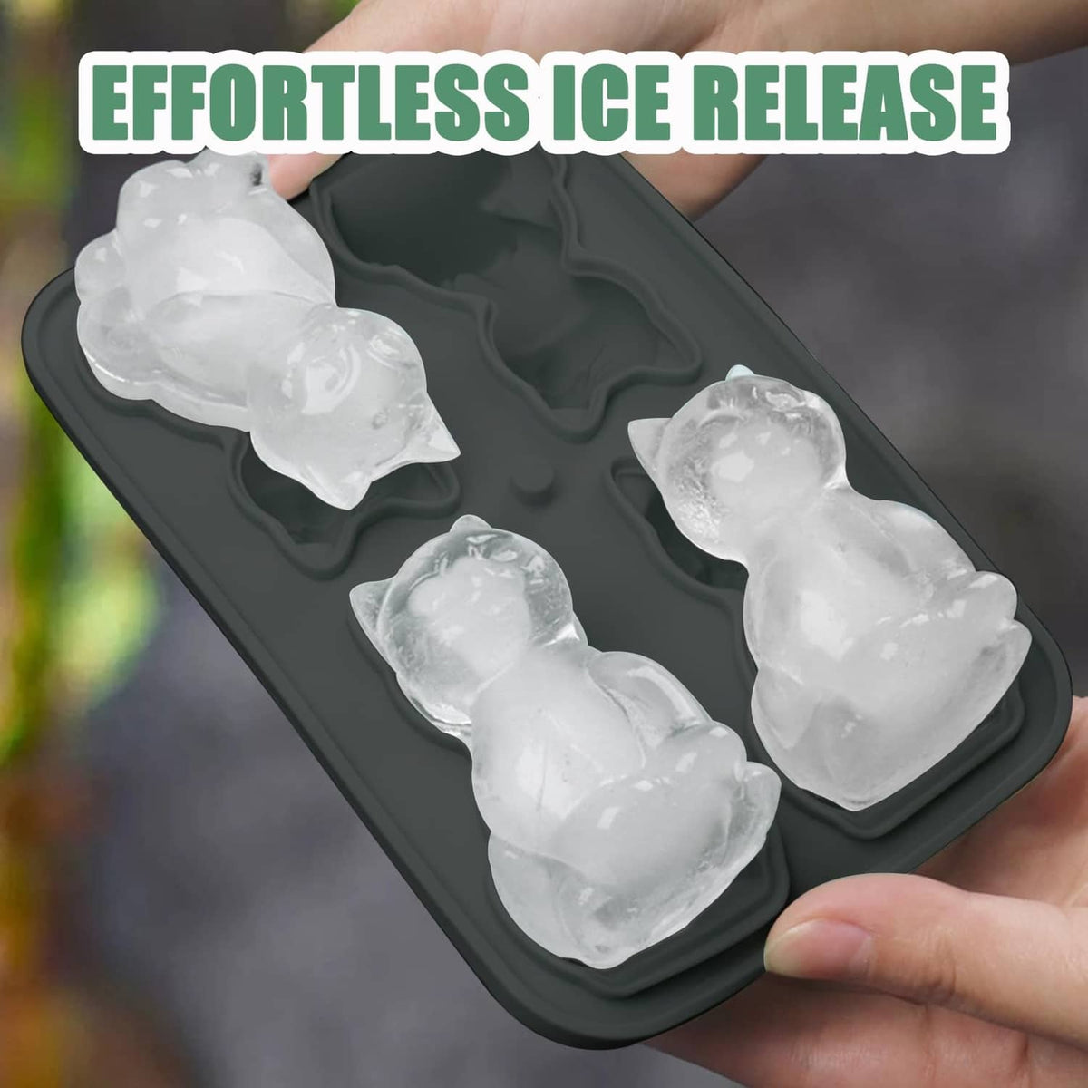 RivetOak 3D Cat Ice Cube Mold, Admaison Tray with Funnel 1,
