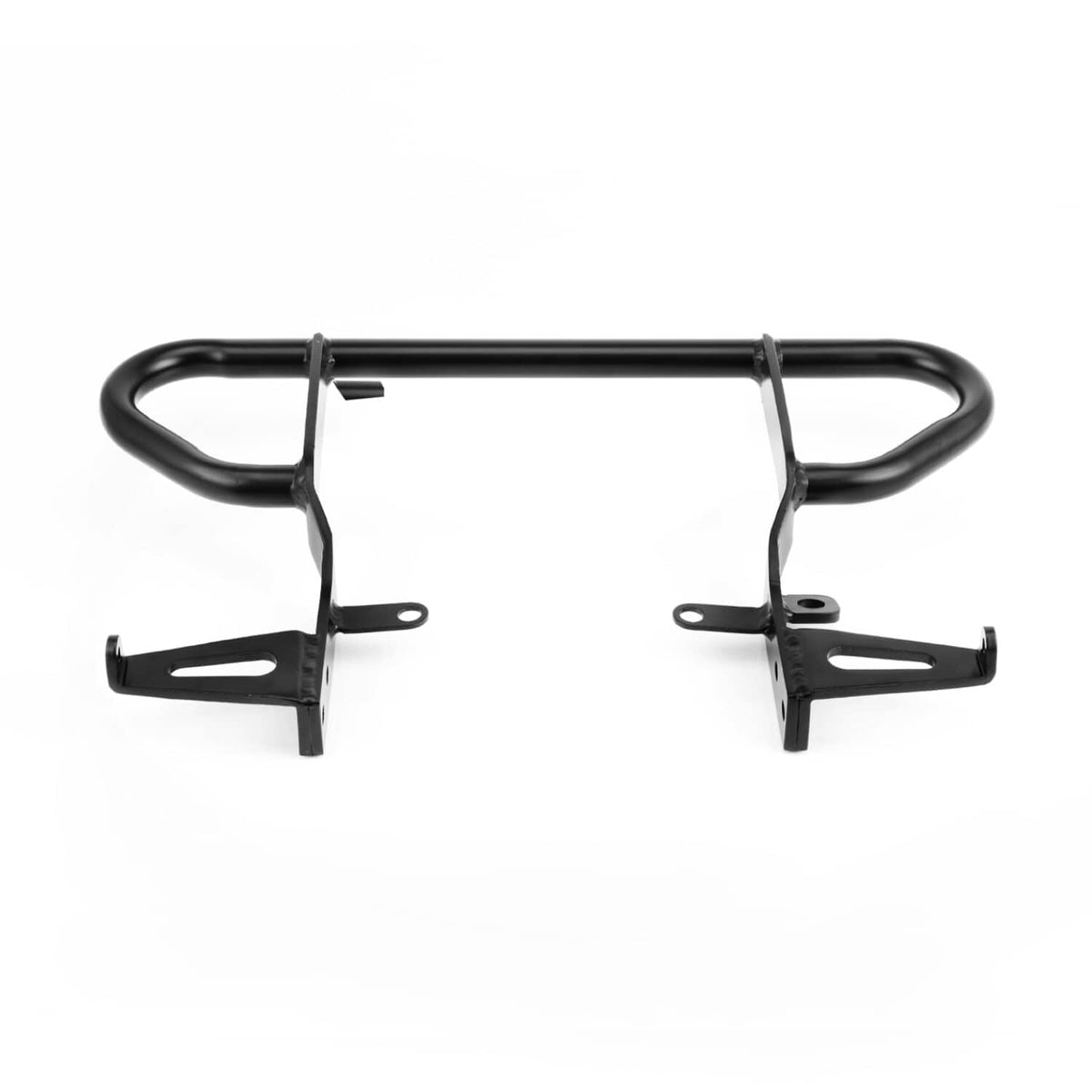 Black rear grab bar bumper rack with side loops and center crossbar
