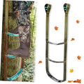 Three-step camo rope ladder climbing aider with teal webbing straps