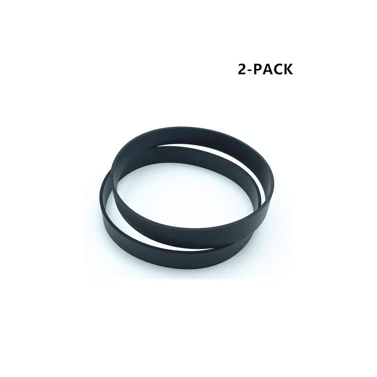 2-pack black flat replacement vacuum belts