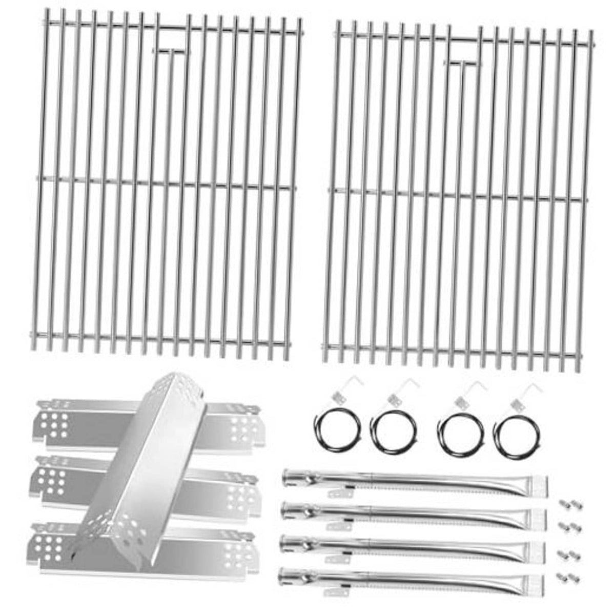 Nexgrill 4-burner stainless steel grill grates and heat plates with burners