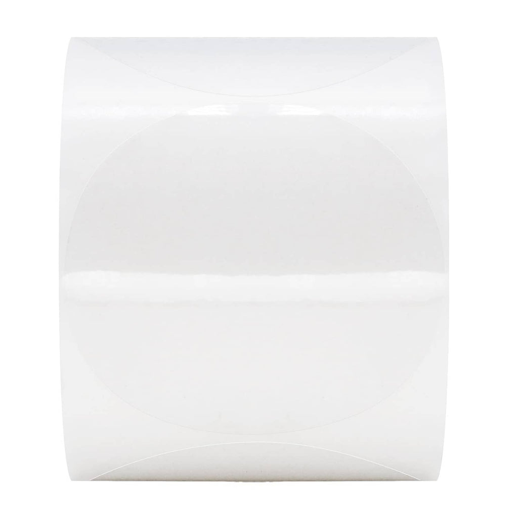 Clear circular seal sticker sheet, transparent 2-inch round labels