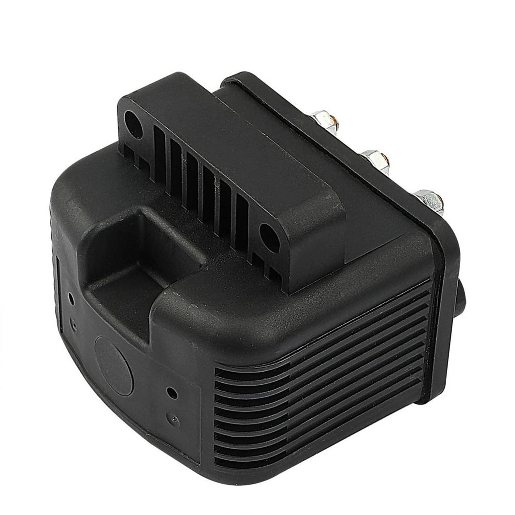 Black programmable ignition control unit with mounting tabs and electrical connectors.