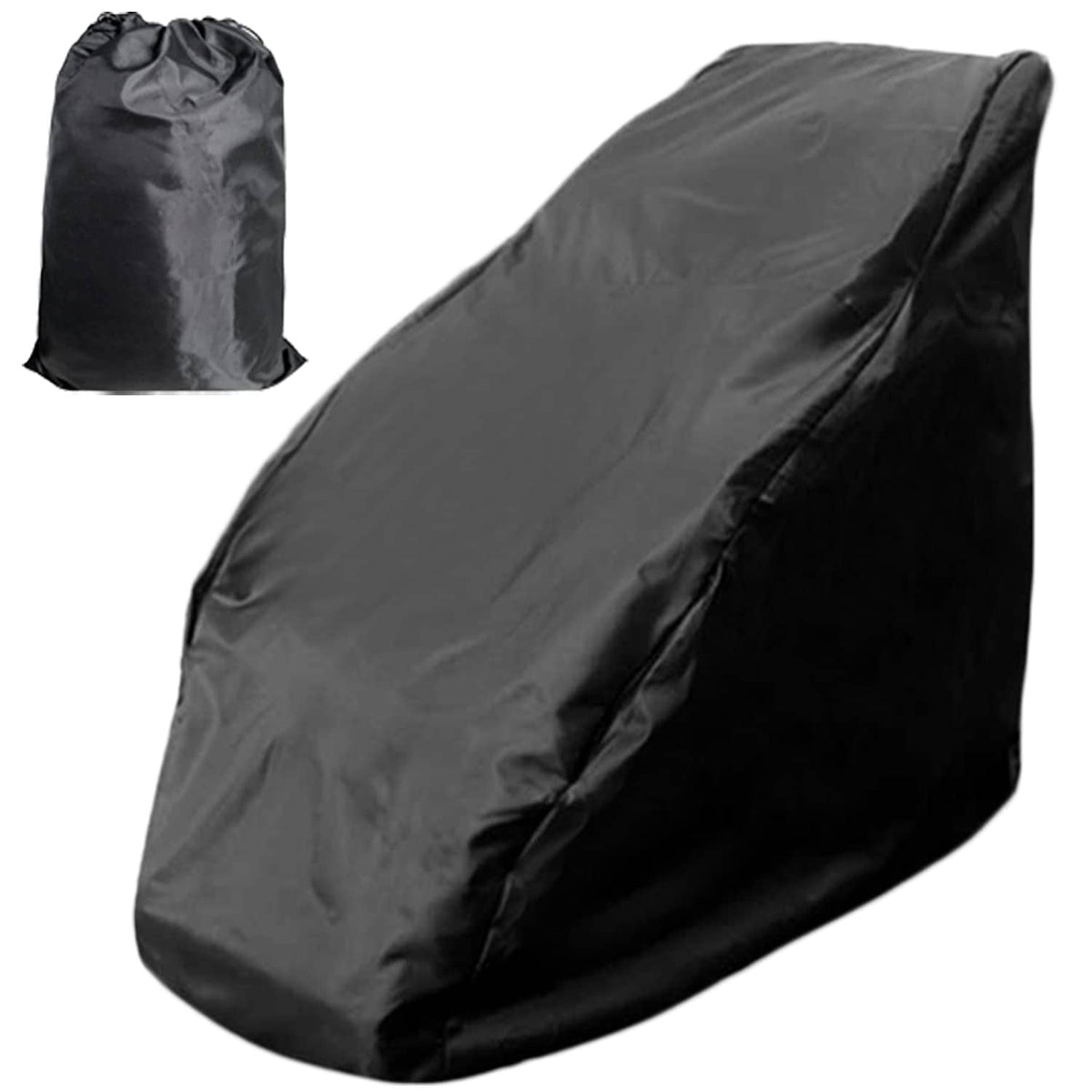 Black XL massage chair cover with full-length protective drape