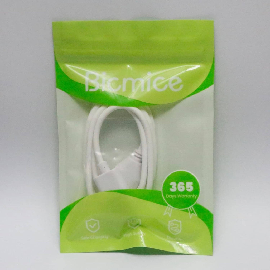 Sealed package of a white magnetic USB DC charging cable replacement