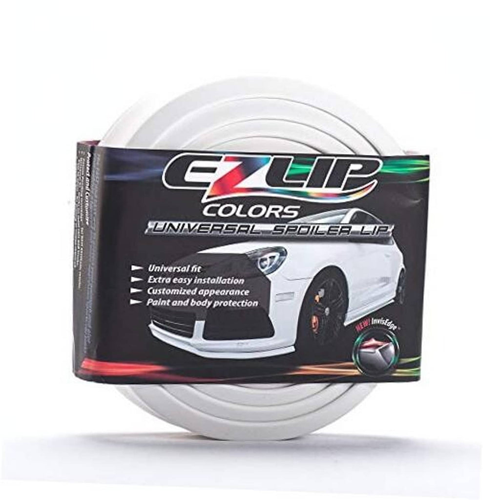EZLIP Colors universal 1-inch spoiler lip kit in white, retail package