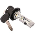 Ignition switch lock cylinder with two keys, black housing and metal core