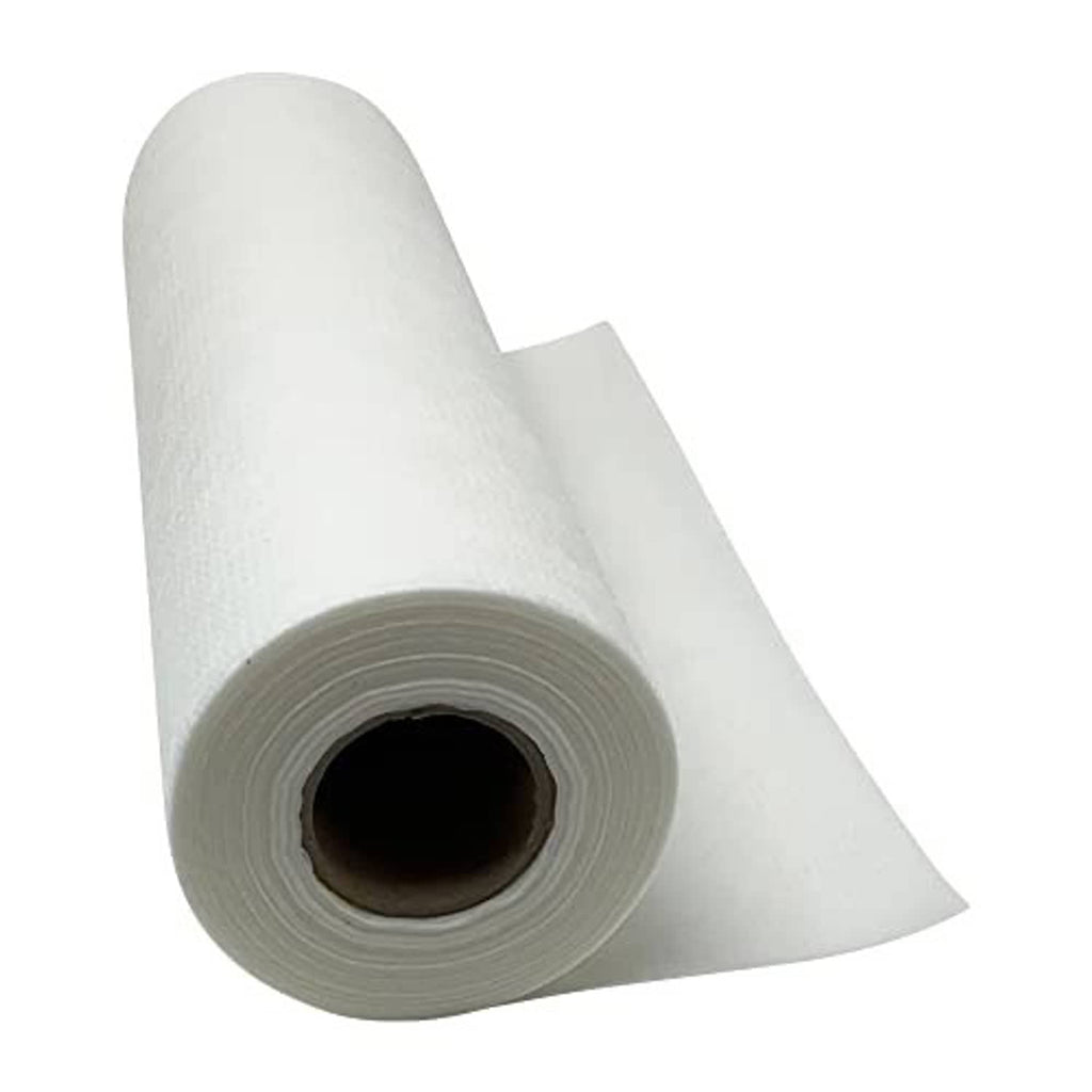 No-show mesh stabilizer roll, white backing material with visible center core