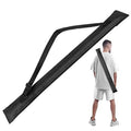 Black pool cue case for 1 butt and 1 shaft, padded sleeve with shoulder strap