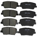 SIPAUTEC ceramic disc brake pad set, four front/rear pads, dark gray/black
