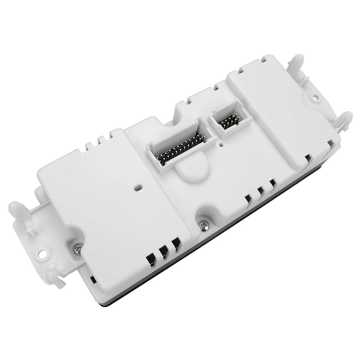 AC heater climate control module connector side with two multi-pin plugs