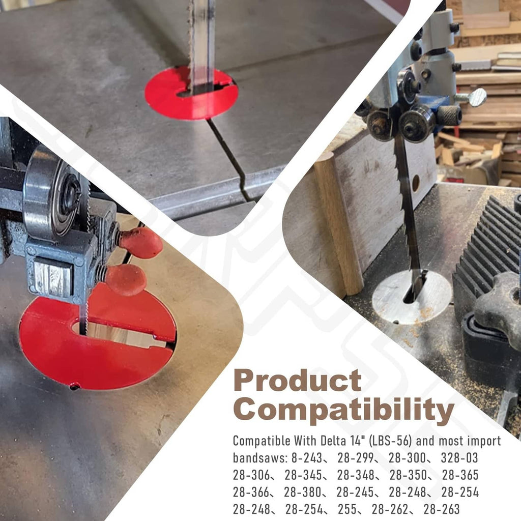 Circular metal table insert in a drill press setup for installation