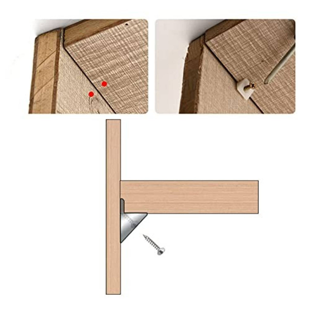 Drawer corner repair using a wedge anchor and gold screw to secure panel