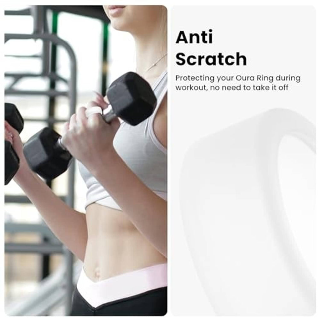 Black silicone ring cover in gym scene, anti-scratch protective ring sleeve