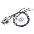 Crank sensor connector pigtail plug with black wire harness and pink terminal seals