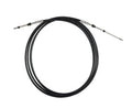 Black control cable coil with silver-tipped ends and connectors