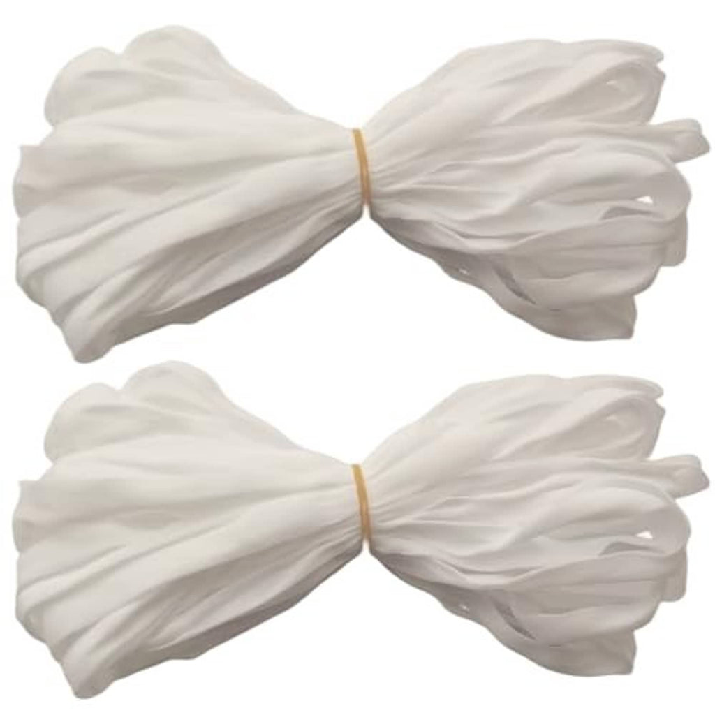 White thread spool net cover, gathered into a bow shape