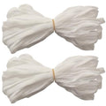 White thread spool net cover, gathered into a bow shape