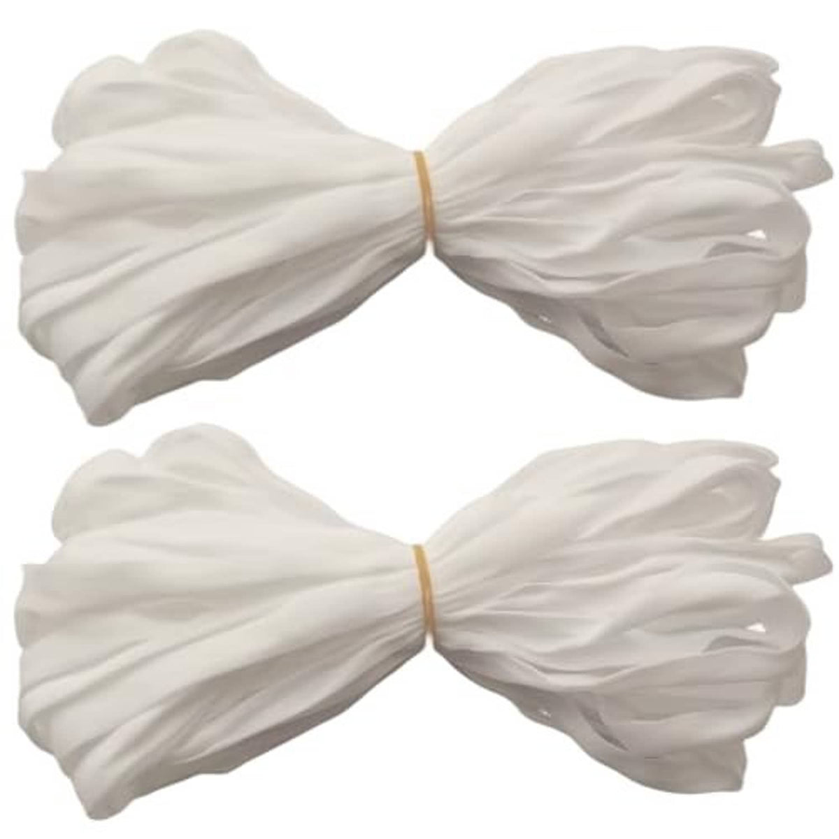 White thread spool net cover, gathered into a bow shape