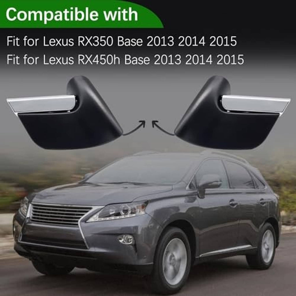 Front bumper trim pieces on a gray vehicle, black covers with silver insert bars
