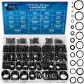 Black NBR O-ring assortment kit with 1010 O-rings in clear compartment box