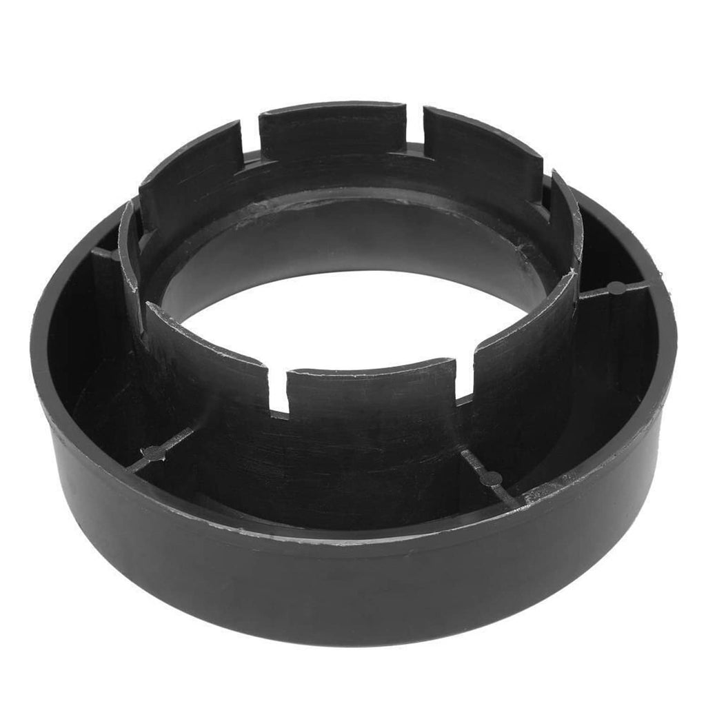 Black intake heat shield ring with segmented mounting tabs
