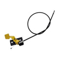 Hood latch release cable assembly with yellow latch lever and black cable