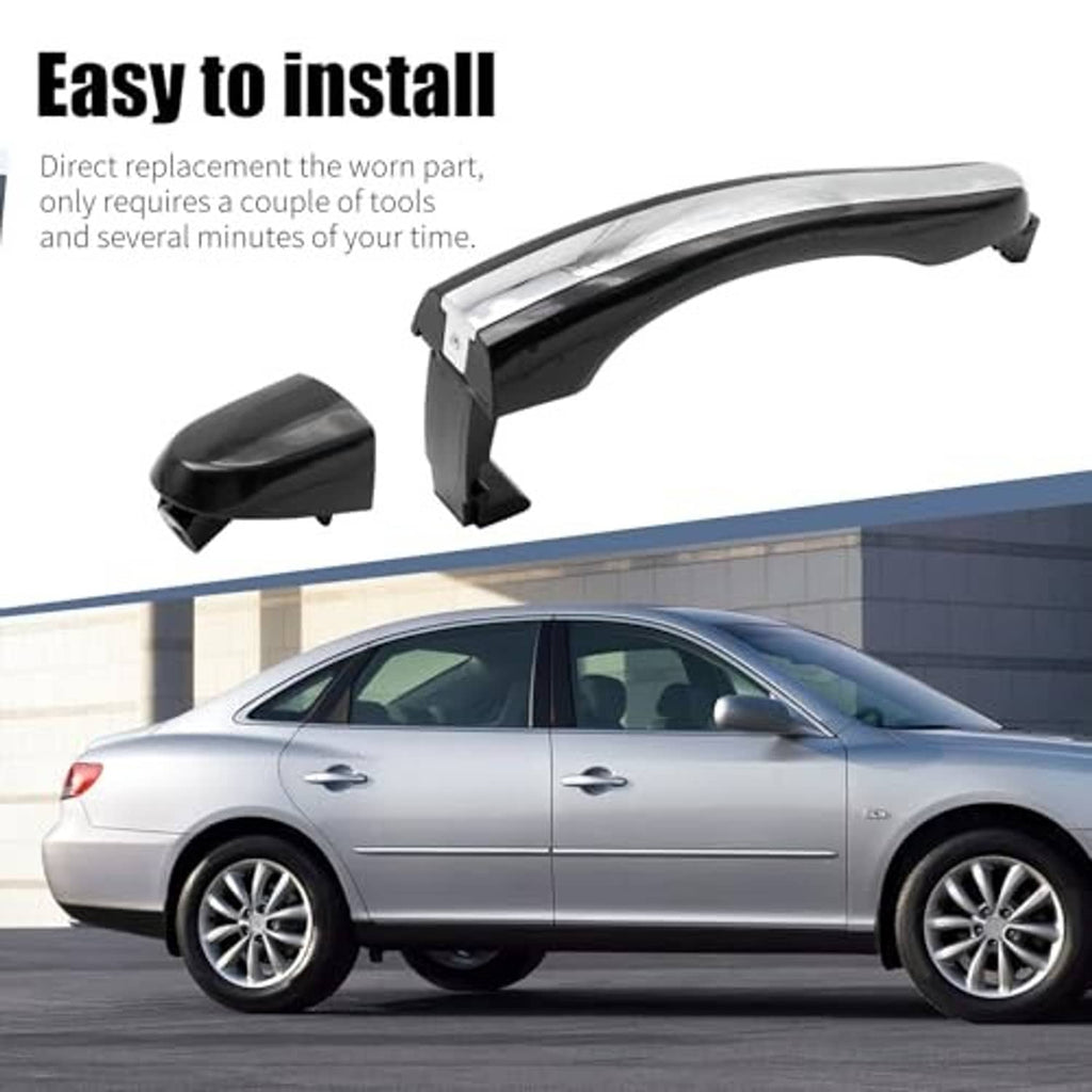 Front right exterior door handle with chrome trim and black grip, easy replacement