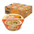 Instant ramen 12-pack box with savory chicken noodle soup cup