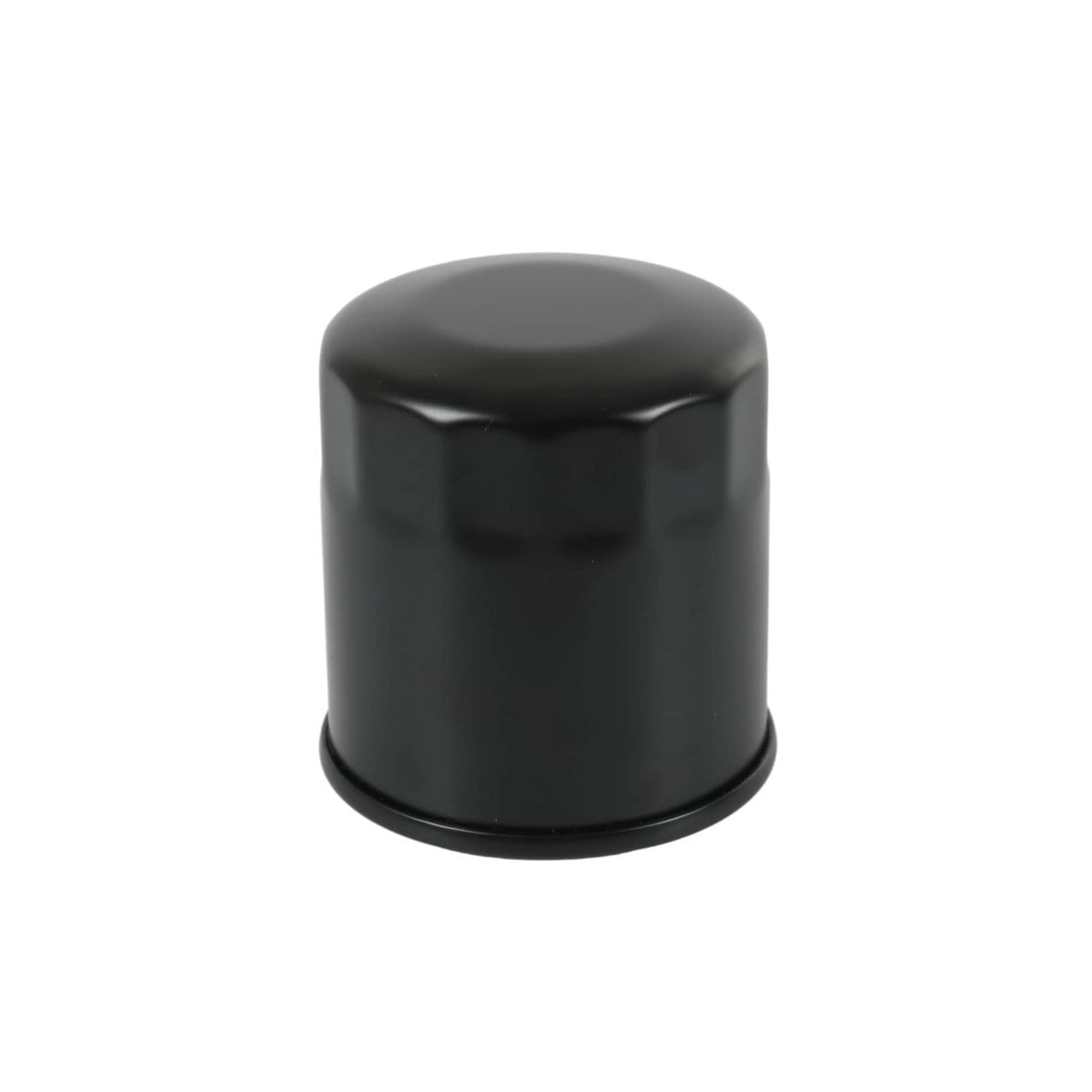 Single hydraulic oil filter canister, black cylindrical housing with rounded top