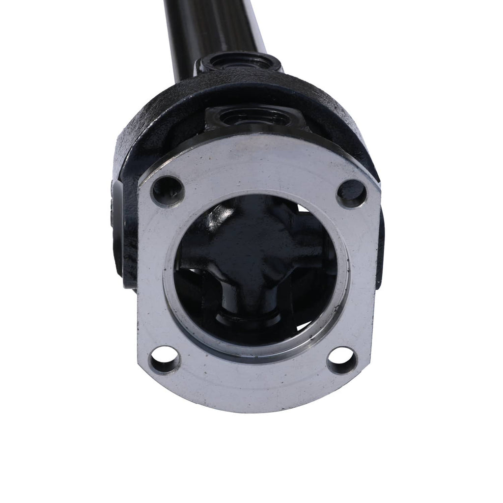 Front drive shaft assembly end yoke with bolt pattern and black center joint