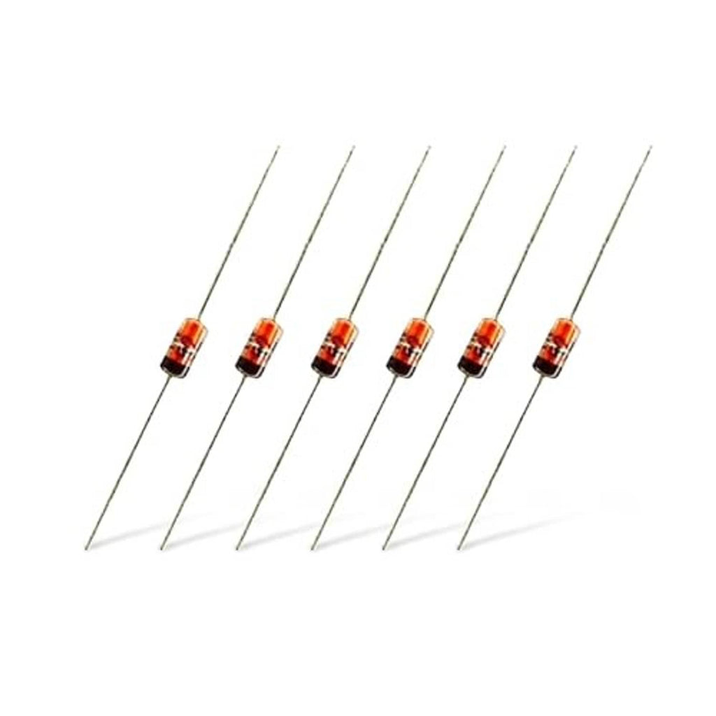 Pack of 1N4148 switching diodes, DO-35 axial leads in a row