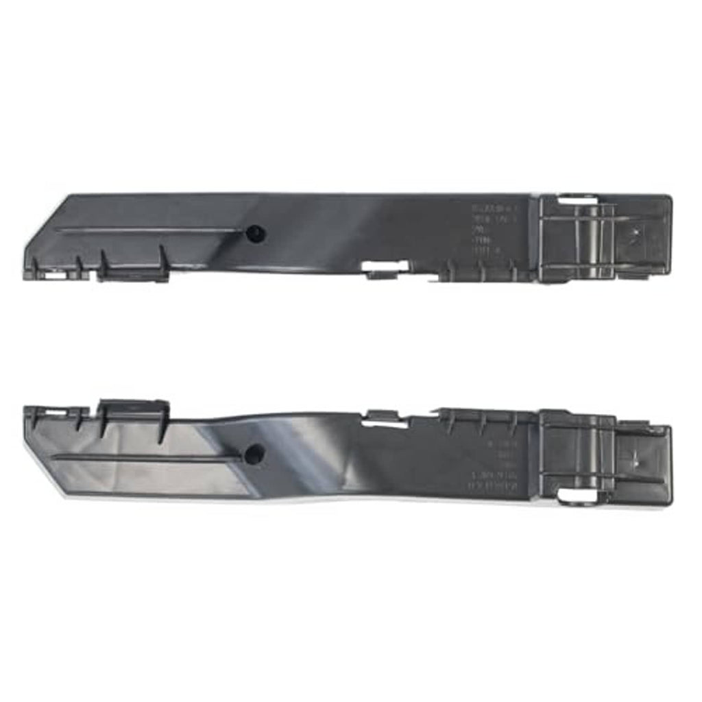 Front bumper bracket pair, long black support bars with side latch housings