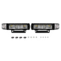 2-piece heated LED plow lights with mounting bracket and included hardware parts