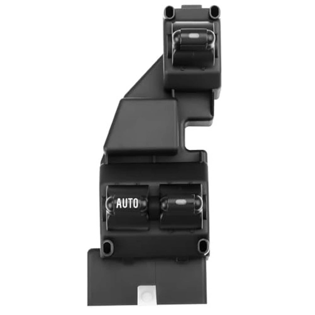 Black power window switch module with AUTO rocker switch and mounting tabs