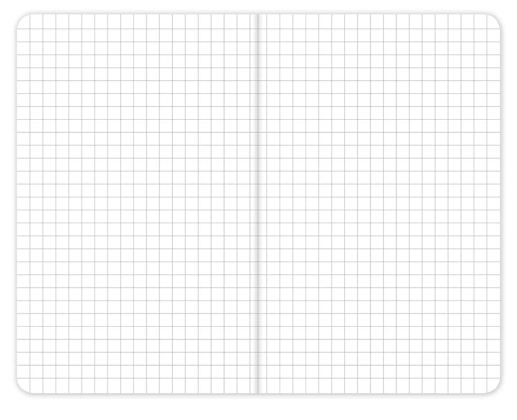 Open Field Book memo notebook showing white graph paper pages with grid