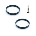 Set of two black flat replacement vacuum belts