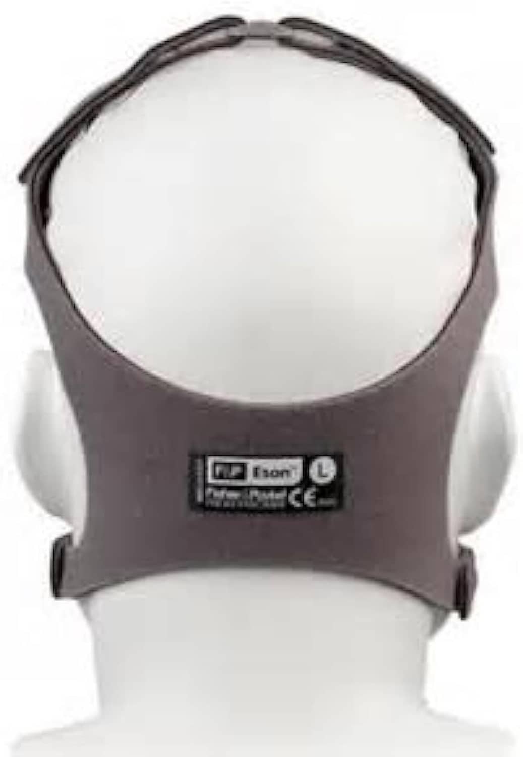 Gray head brace with two side pads and Eson product label