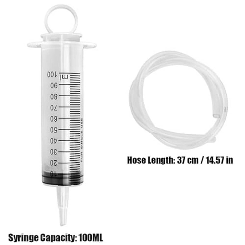 Brake bleed syringe kit with 37 cm hose and 100 mL capacity