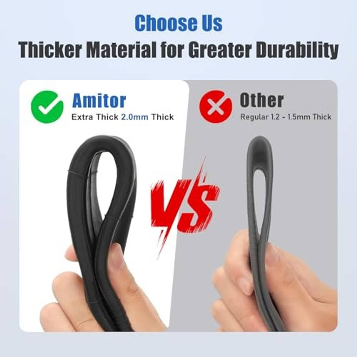 Thicker black scooter inner tube shown for greater durability