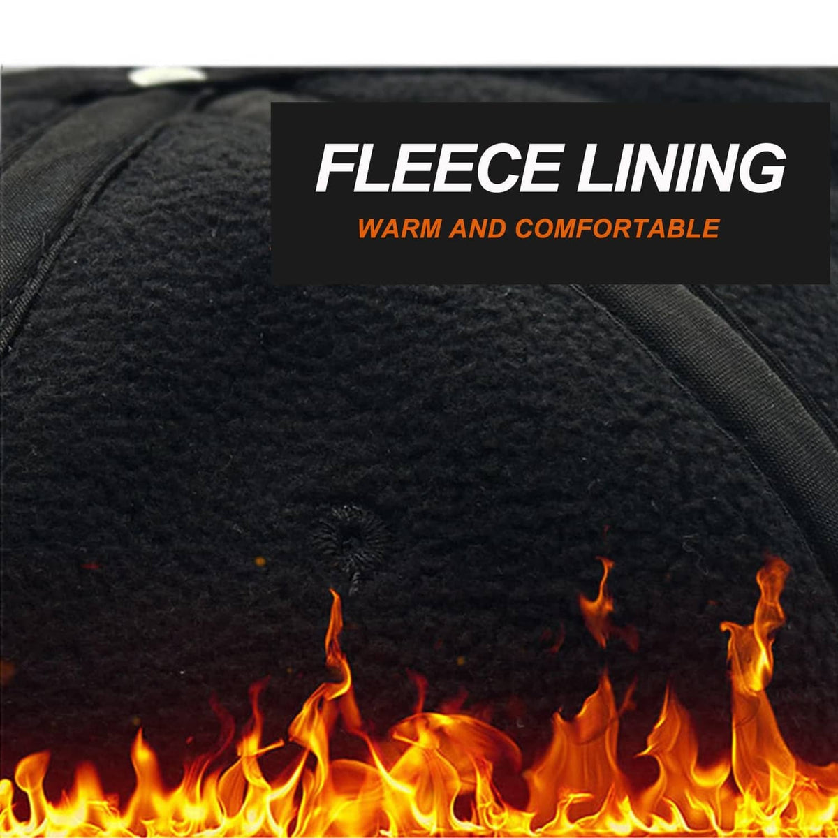 Grey baseball cap with dark fleece lining, interior close-up