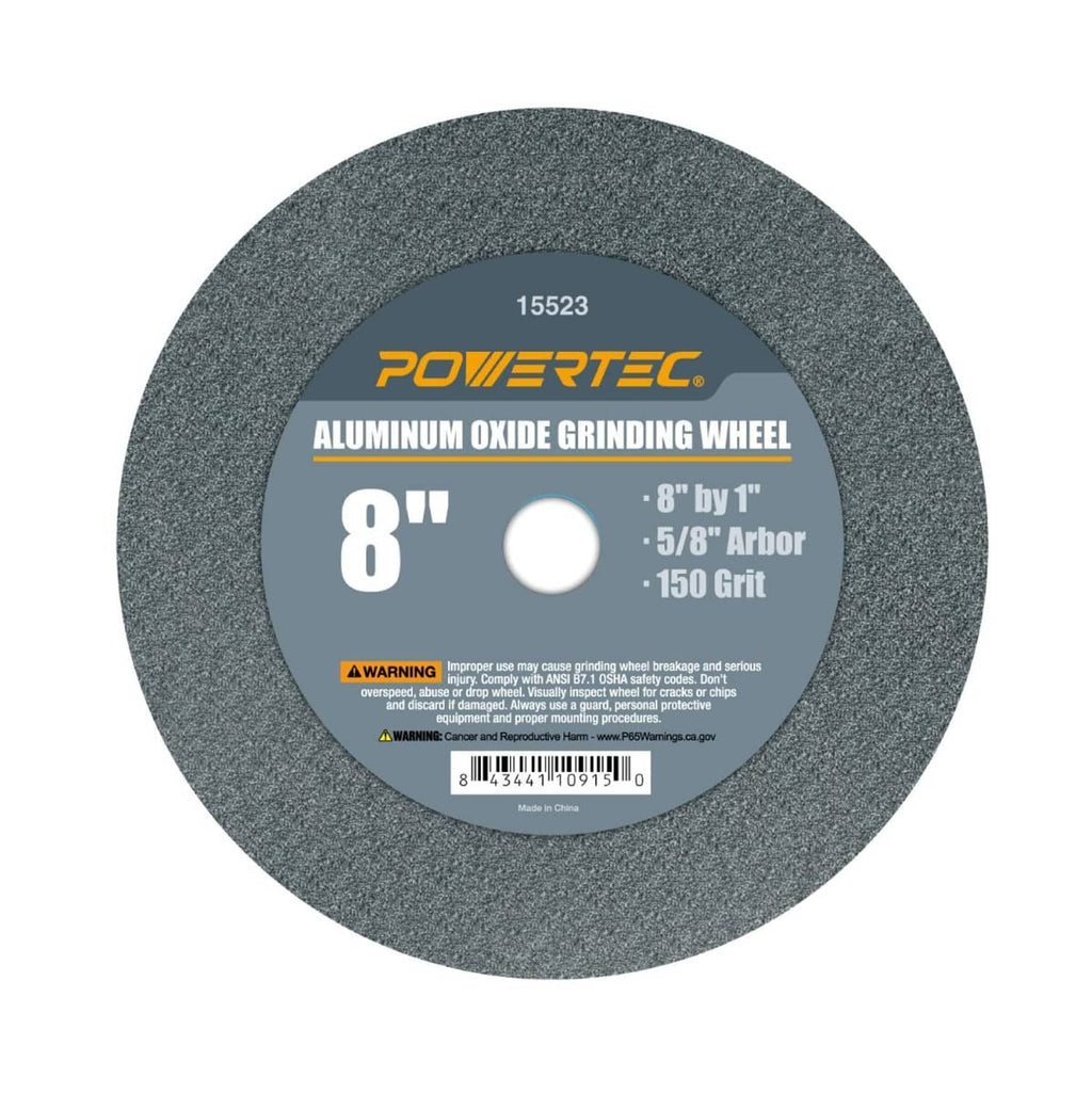 8-inch aluminum oxide bench grinder wheel, 150 grit, 5/8" arbor