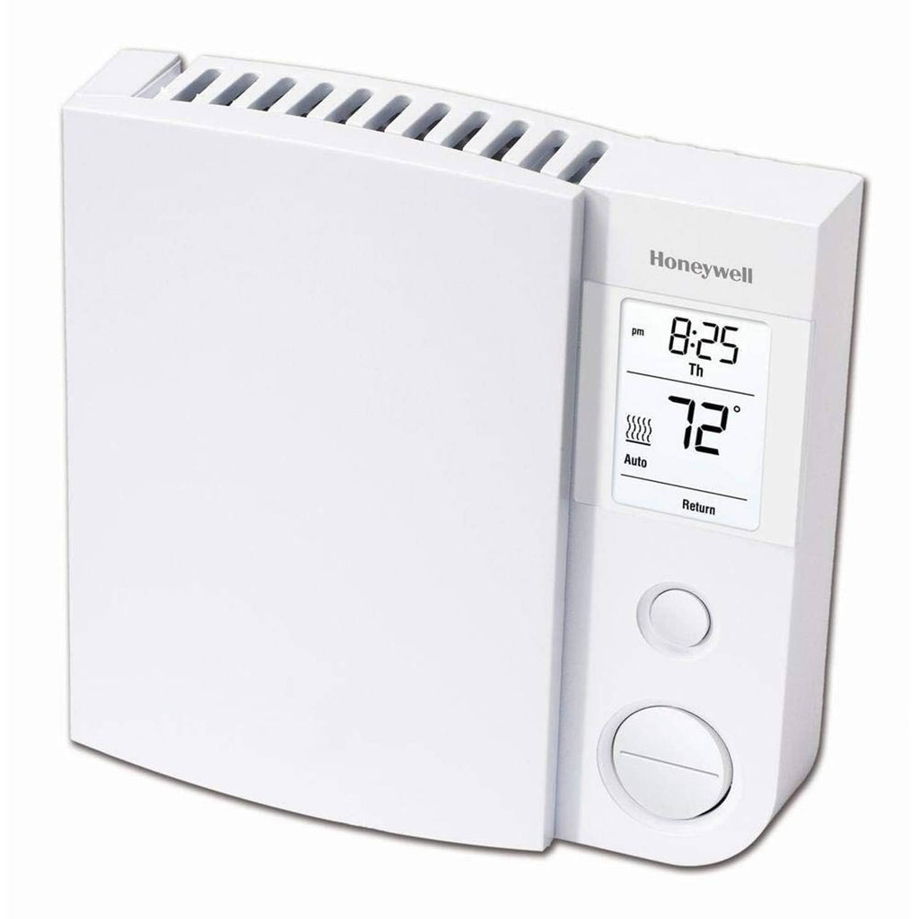 White Honeywell Home 5-2 day programmable thermostat with digital screen and controls
