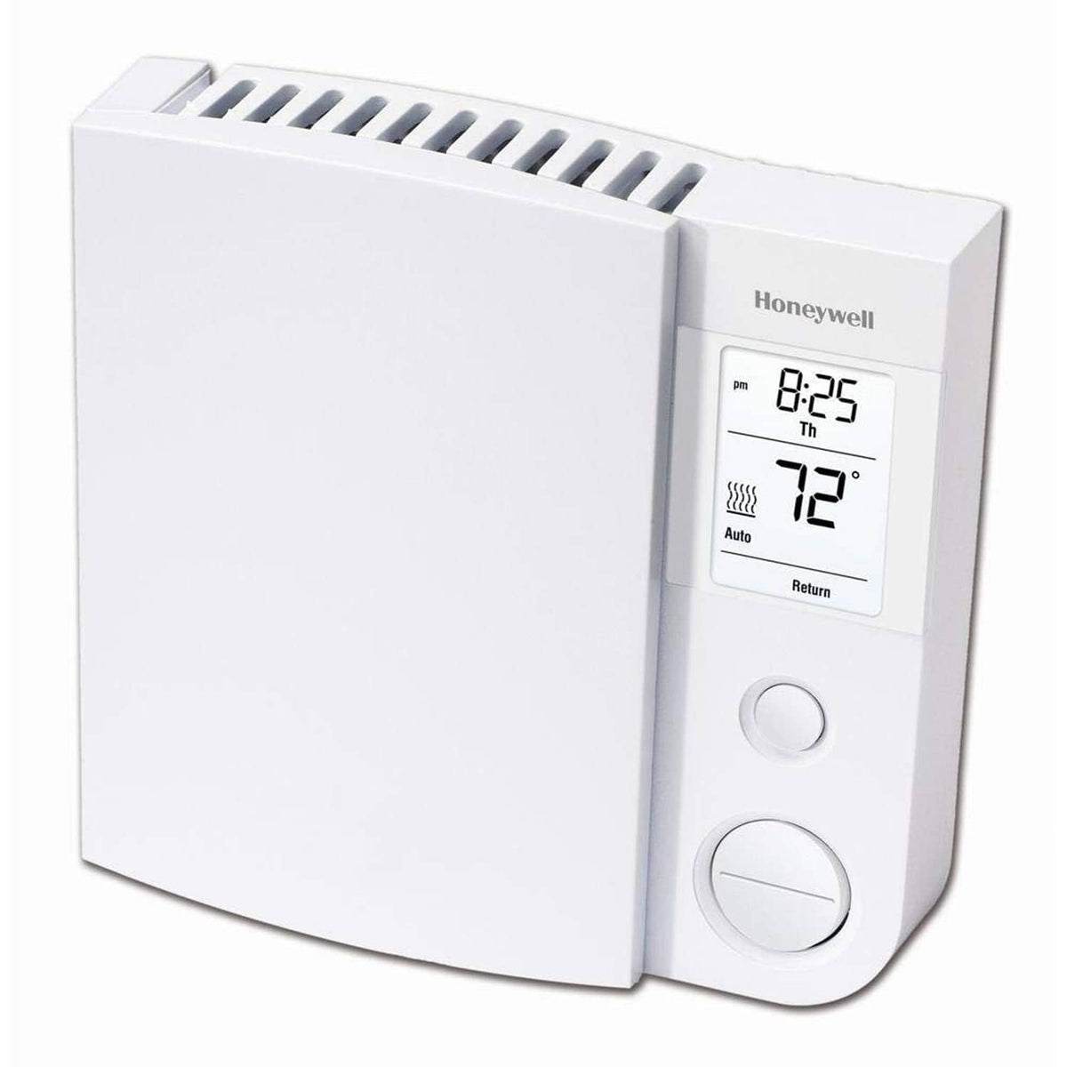 White Honeywell Home 5-2 day programmable thermostat with digital screen and controls